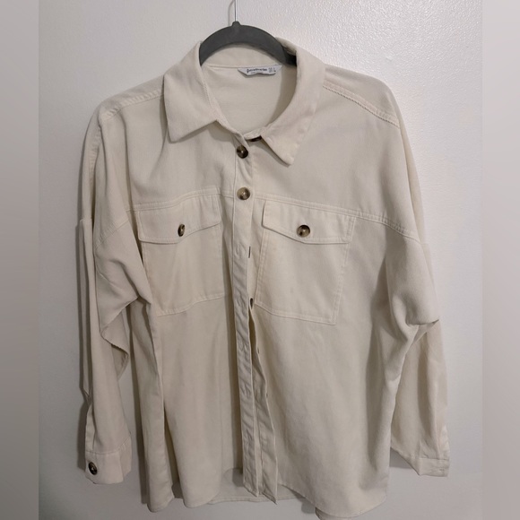 stradivarius Tops - Stradivarius button down shacket